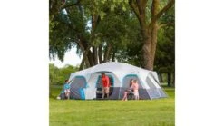 Bushnell 12 Person FRP Cabin Tent -Snow Peak Shop opplanet bushnell 12 person frp cabin tent blue gray dark gray 50007 usage 1