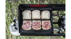 Camp Chef Reversible Pre-Seasoned Cast Iron Grill/ Griddle -Snow Peak Shop opplanet camp chef reversible pre seasoned cast iron black cgg16b av 2