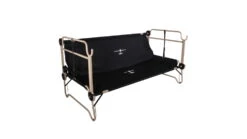2XL Disc-O-Bed Cot System W/ 2 Side Organizers -Snow Peak Shop opplanet disc o bed disc o bed cot with 2 side organiziers black 2xl 30507bo av 1