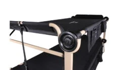 2XL Disc-O-Bed Cot System W/ 2 Side Organizers -Snow Peak Shop opplanet disc o bed disc o bed cot with 2 side organiziers black 2xl 30507bo av 2