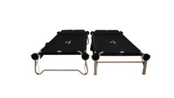 2XL Disc-O-Bed Cot System W/ 2 Side Organizers -Snow Peak Shop opplanet disc o bed disc o bed cot with 2 side organiziers black 2xl 30507bo av 8