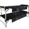2XL Disc-O-Bed Cot System W/ 2 Side Organizers -Snow Peak Shop opplanet disc o bed disc o bed cot with 2 side organiziers black 2xl 30507bo main