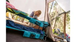 Disc-O-Bed Kid-O-Bunk Cot System W/ 2 Side Organizers 23 Disc-O-Bed Kid-O-Bunk Cot System W/ 2 Side Organizers -Snow Peak Shop opplanet disc o bed kid o bunk with 2 side organizers teal blue childs 30105bo av 7