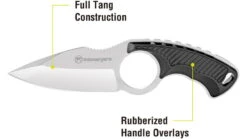 Kilimanjaro Gear Stretta Neck Knife -Snow Peak Shop opplanet kilimanjaro gear stretta neck knife plain edge black handle w sheath kj910106 av 2