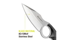 Kilimanjaro Gear Stretta Neck Knife -Snow Peak Shop opplanet kilimanjaro gear stretta neck knife plain edge black handle w sheath kj910106 av 3