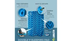 Klymit Double V Sleeping Pad -Snow Peak Shop opplanet klymit double v sleeping pad blue 06dvbl02e av 2
