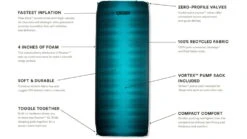 NEMO Equipment Roamer Self-Inflating Mattress -Snow Peak Shop opplanet nemo equipment roamer sleeping pad lagoon 78x30in xl wide 811666033482 av 4