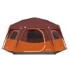 Outdoor Products 8 Person Hexagon Tent With Led Lighted Poles -Snow Peak Shop opplanet outdoor products 8 person hexagon tent with led lighted poles orange maroon 50029 main