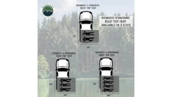 Overland Vehicle Systems N3S Nomadic 3 Standard Roof Top Tent -Snow Peak Shop opplanet overland vehicle systems n3s nomadic 3 standard roof top tent gray green 18439936 av 19