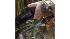 SOG Specialty Knives & Tools Bowie 2.0 Fixed Blade Knife -Snow Peak Shop opplanet sog specialty knives tools bowie 2 0 fixed blade knife 6 4in aus 8 blade clip point brown leather washers handle black sog s1t l av 12