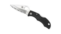 Spyderco Ladybug3 4.4in Black Folding Knife -Snow Peak Shop opplanet spyderco ladybug3 black frn handle serrated blade fold knife lbks3 main