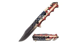 TAC Force Clip Point Spring Assisted Knife W/Cutter And Glass Breaker